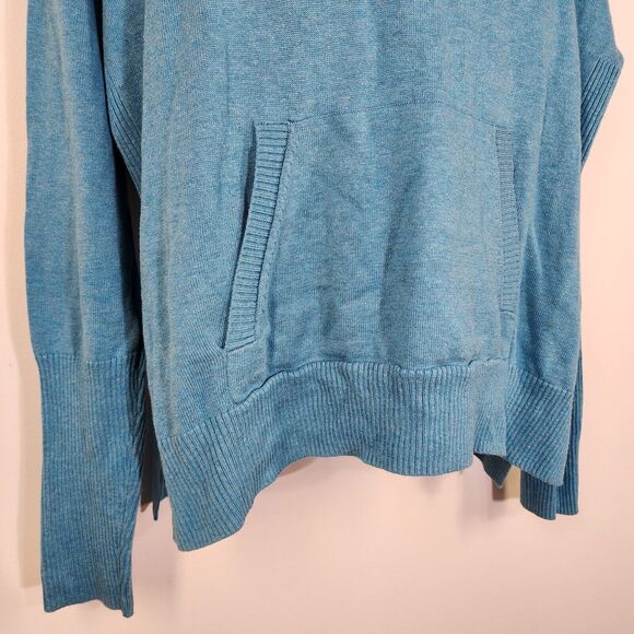 Cabi Hop To Hoodie Sweater Women Medium Blue Pullover Cotton Blend Casual V Neck - Picture 7 of 10